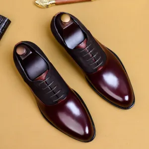 New Elegant Semi Suede Touch Lace up Formal Shoes For Men-