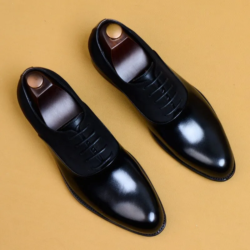 New Elegant Semi Suede Touch Lace up Formal Shoes For Men-