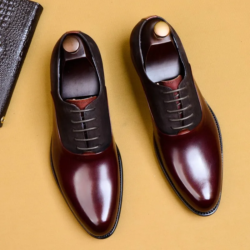 New Elegant Semi Suede Touch Lace up Formal Shoes For Men-