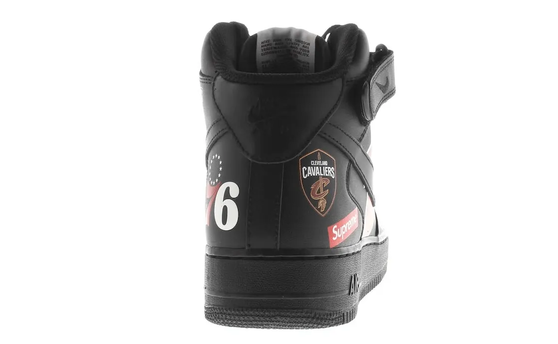 Nike Air Force 1 Mid Supreme NBA Black