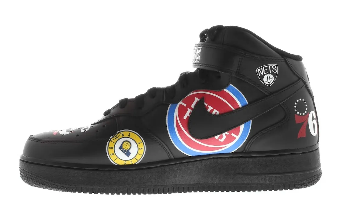 Nike Air Force 1 Mid Supreme NBA Black