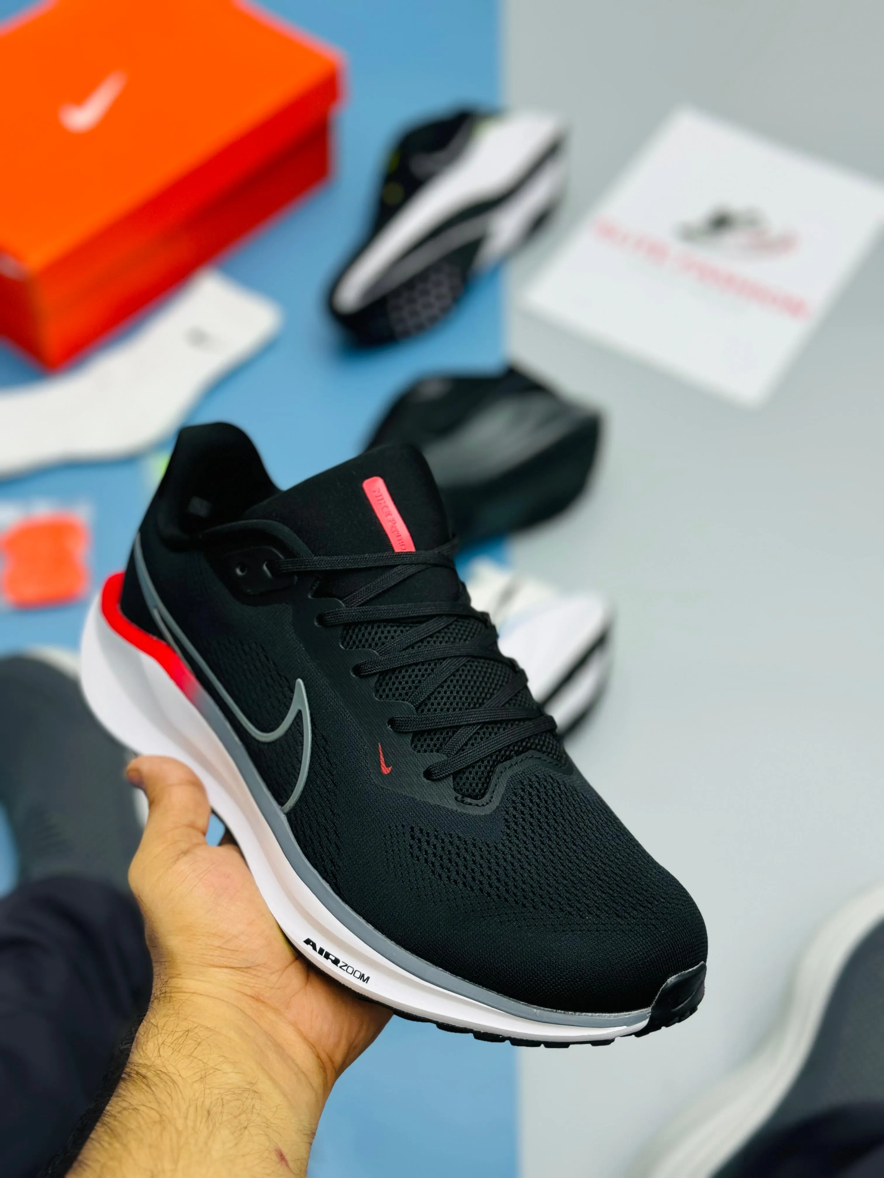 NK REACT PEGASUS 41-Black Grey (TOP PREMIUM)