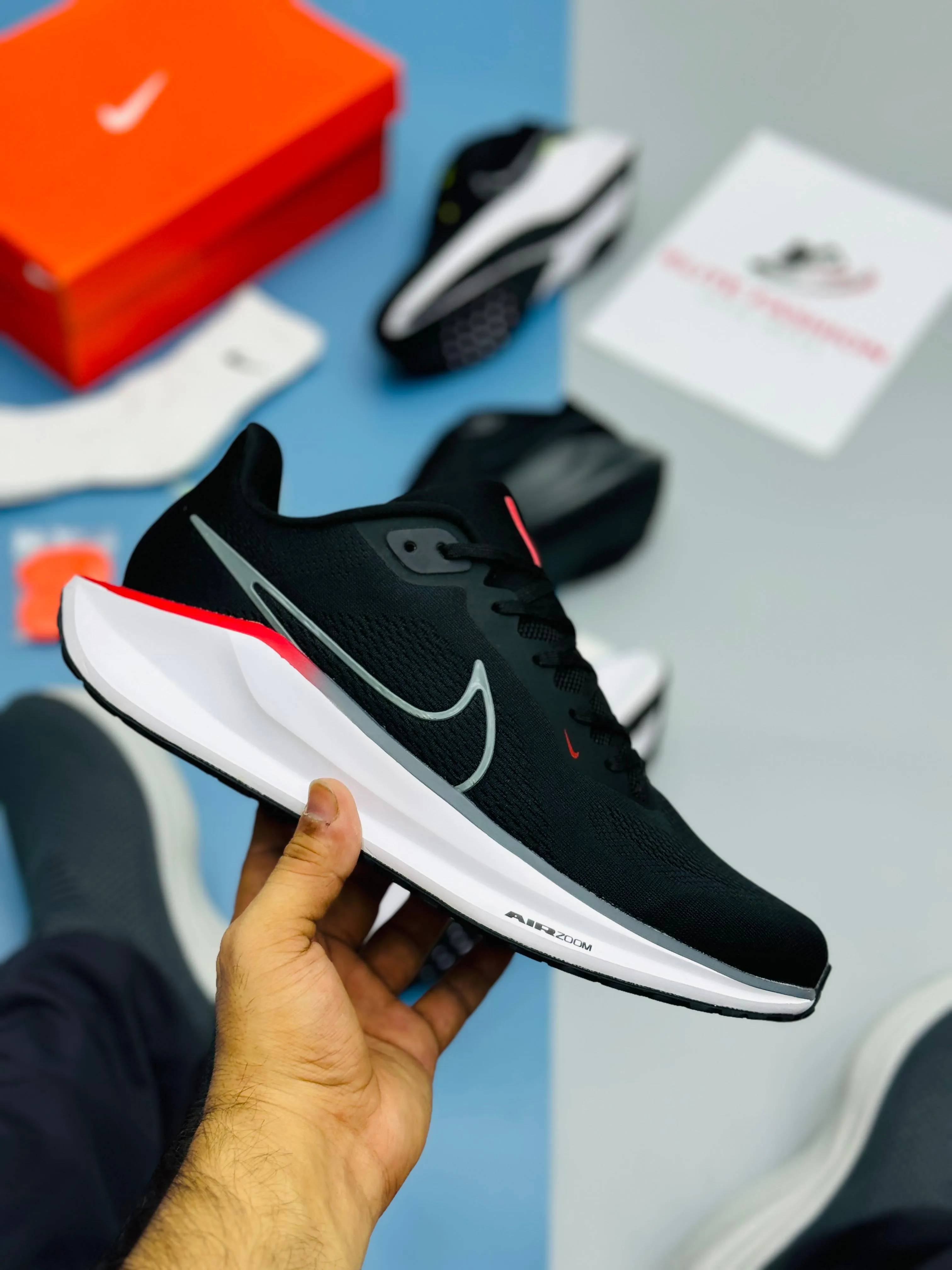 NK REACT PEGASUS 41-Black Grey (TOP PREMIUM)