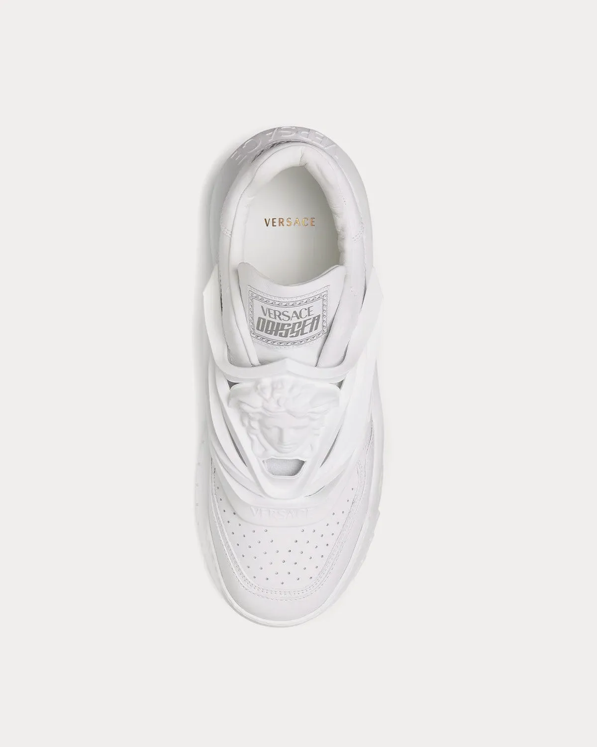 Odissea Leather White Low Top Sneakers