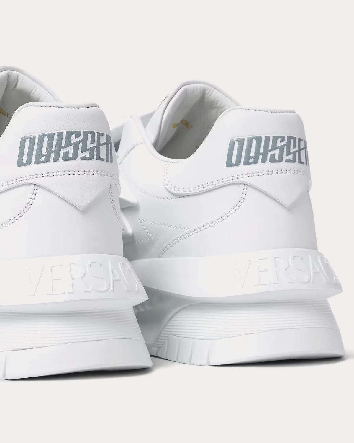 Odissea Leather White Low Top Sneakers