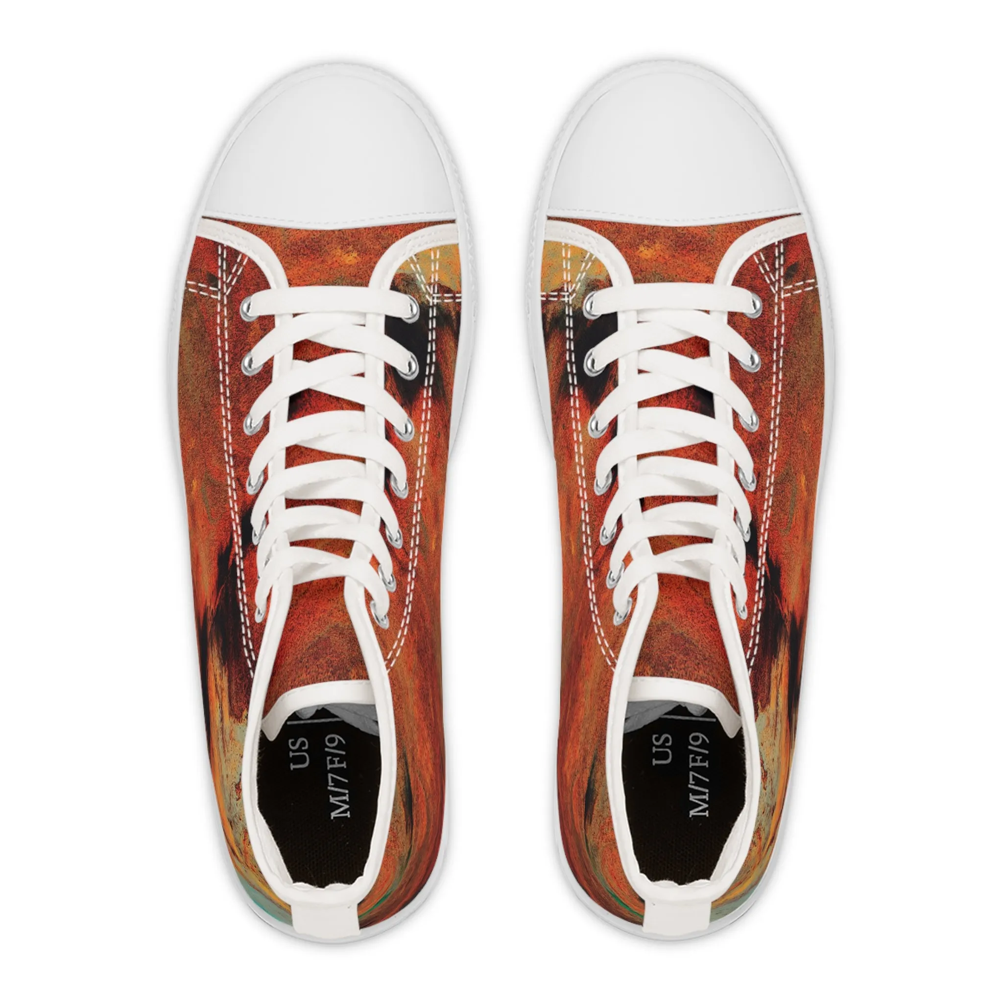 Orange flush - Inovax Women's Hight Top Sneekers