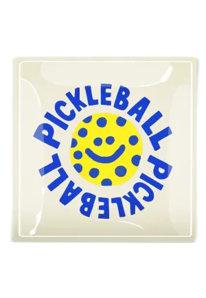 Pickleball Pickleball Decoupage Glass Tray
