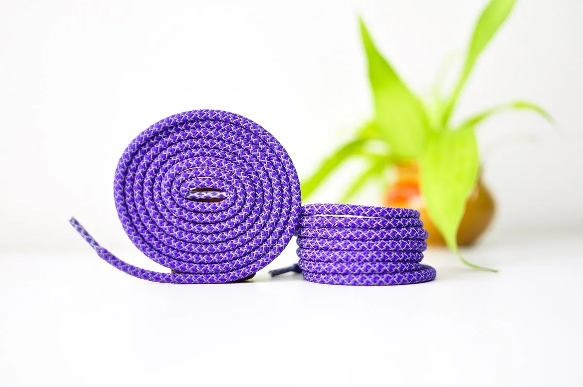 Reflective Rope Laces- Purple | Yeezy Laces | Kicks Machine