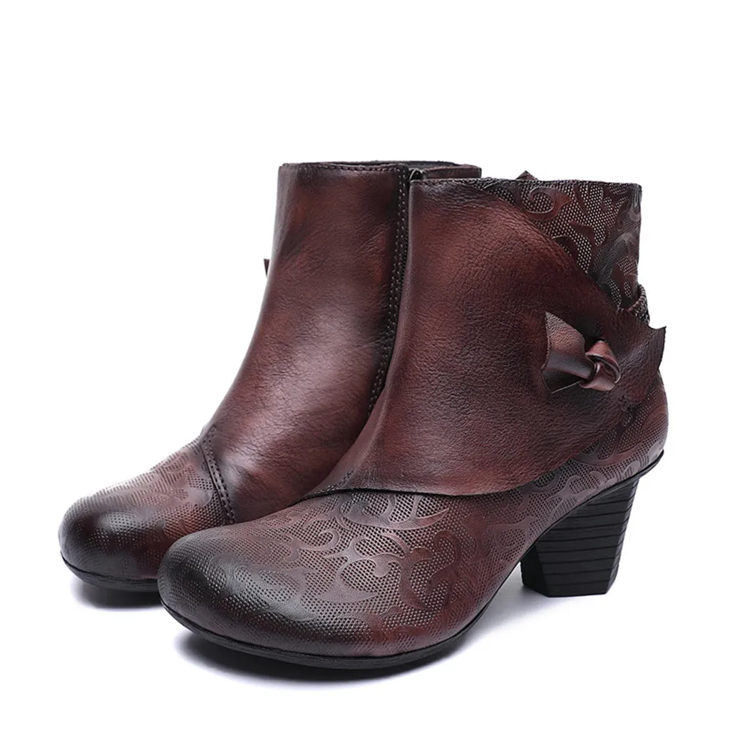 Retro Handmade Chunky Boots | Gift Shoes