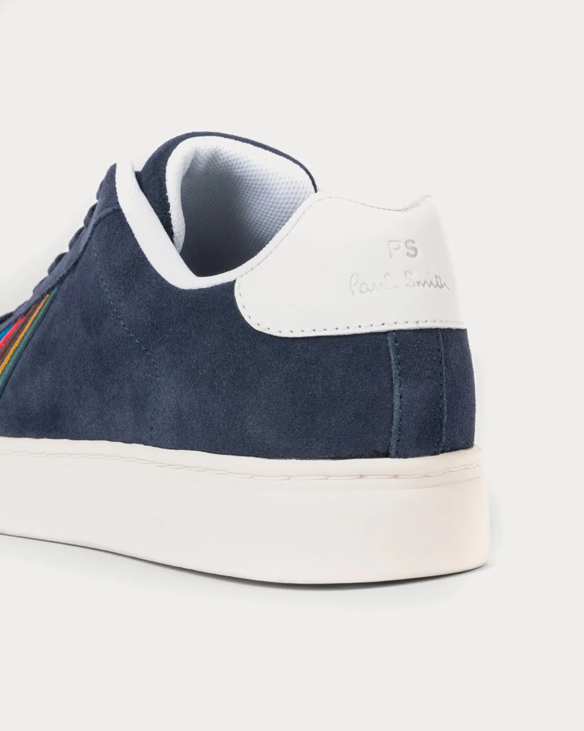 Rex Sports Stripe Suede Navy Low Top Sneakers