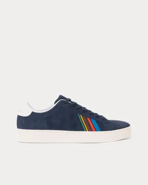 Rex Sports Stripe Suede Navy Low Top Sneakers
