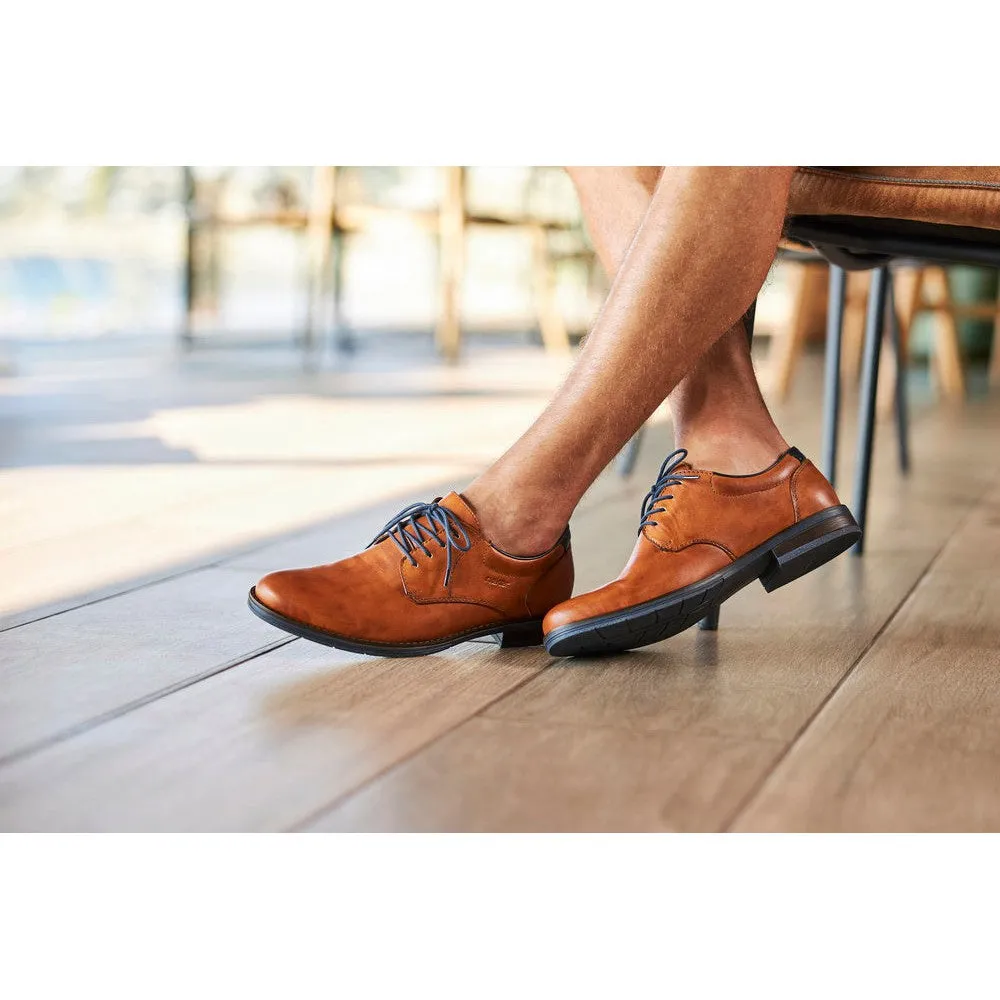 Rieker 10304-24 Dominik Mens Cognac Leather Lace Up Shoes