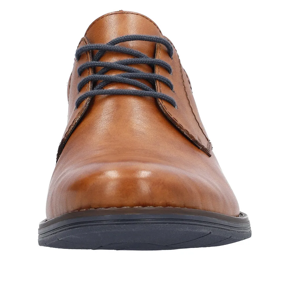 Rieker 10304-24 Dominik Mens Cognac Leather Lace Up Shoes