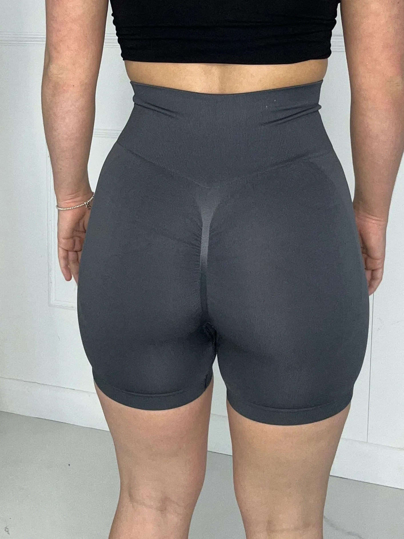 Scrunch Bum Cycling Shorts - Charcoal