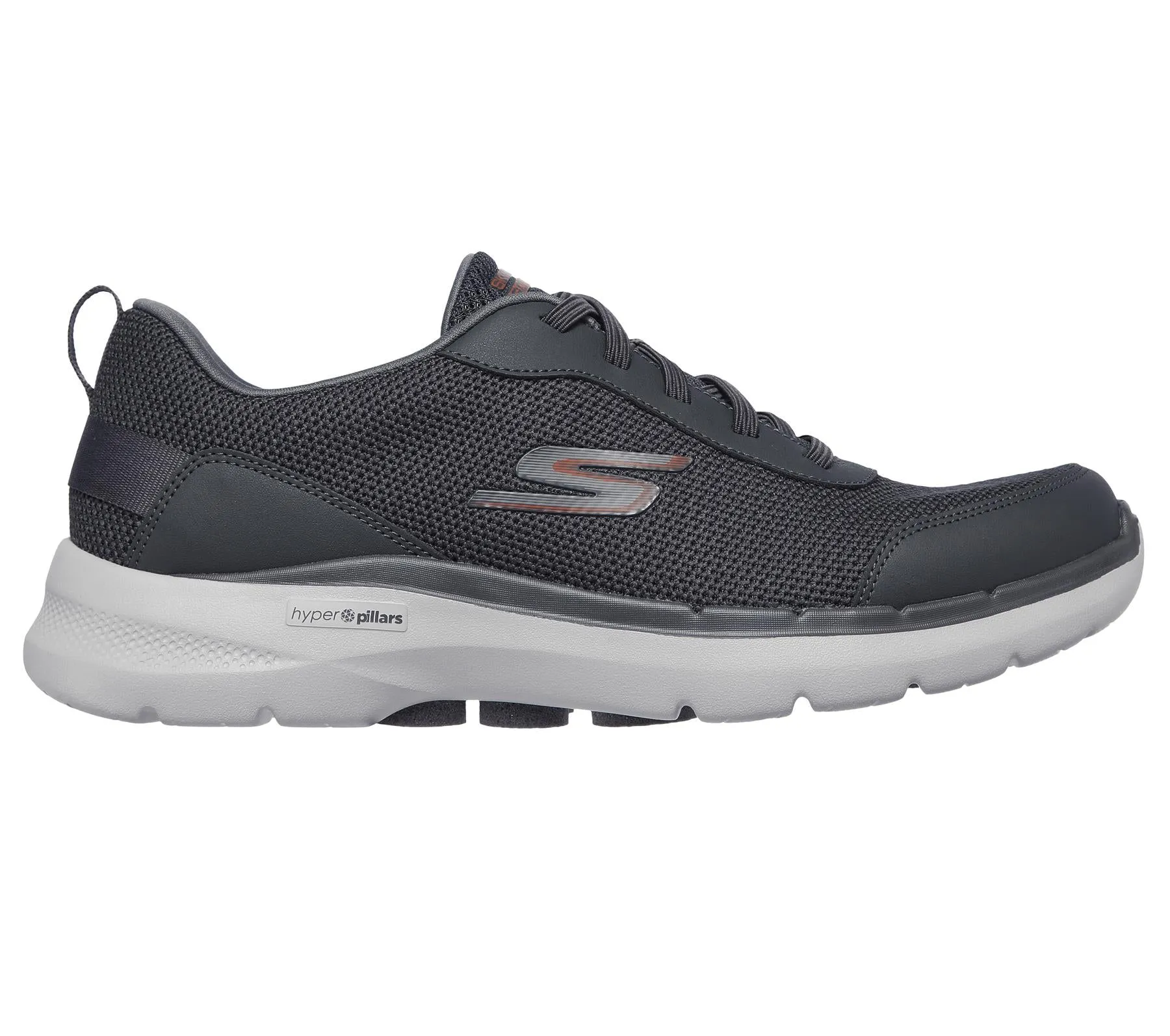 SKECHERS Men's GOwalk 6 - Bold Knight Shoes in Charcoal in Size UK 6 to UK 15