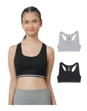 Sports Bra - Grey and Black (Pack of 2)