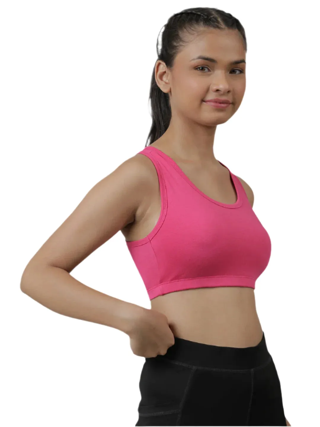 Sports Bra -Solid Colour & Horse All over Print combo of 3