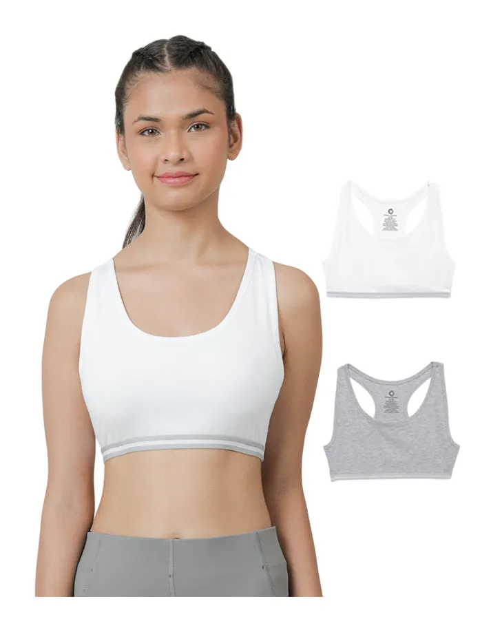 Sports Bra - White & Grey (Pack of 2)