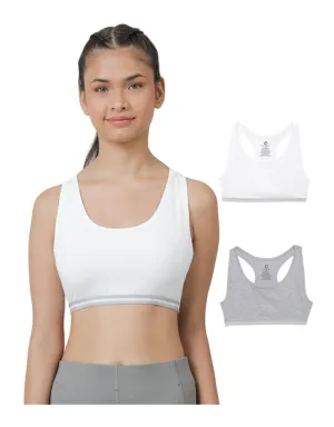 Sports Bra - White & Grey (Pack of 2)