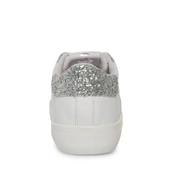Steve Madden Starling Glitter Lace Up Rhinestone Rounded Toe Low Top Sneakers