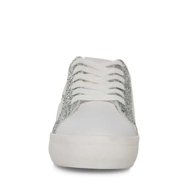 Steve Madden Starling Glitter Lace Up Rhinestone Rounded Toe Low Top Sneakers