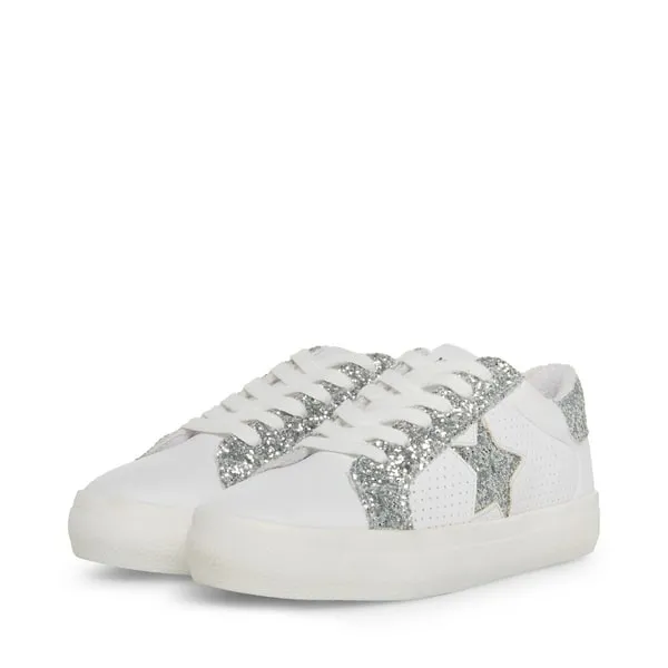 Steve Madden Starling Glitter Lace Up Rhinestone Rounded Toe Low Top Sneakers