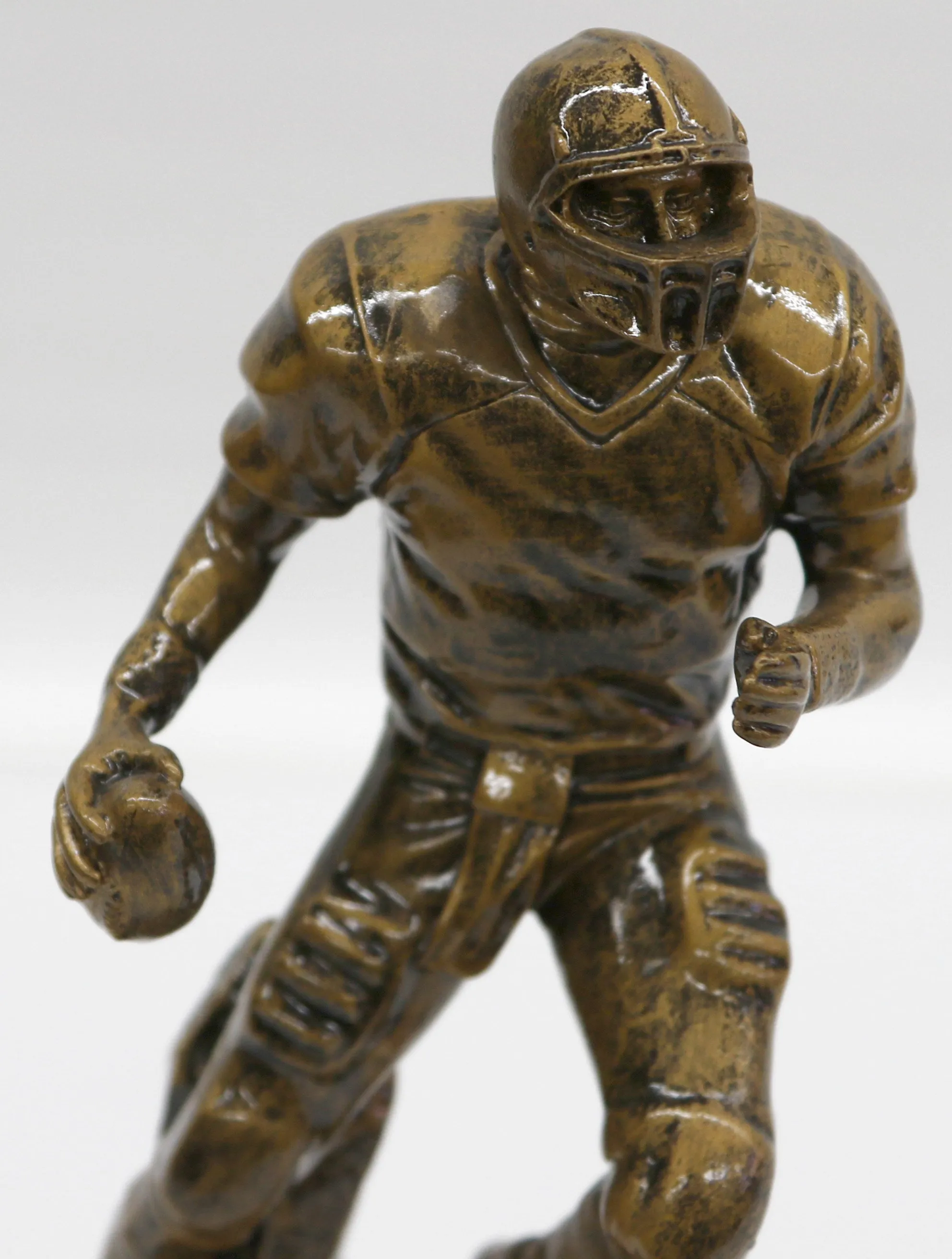 Traditional Male Man Boy Football Player In Action Polystone Sculpture,Figure
