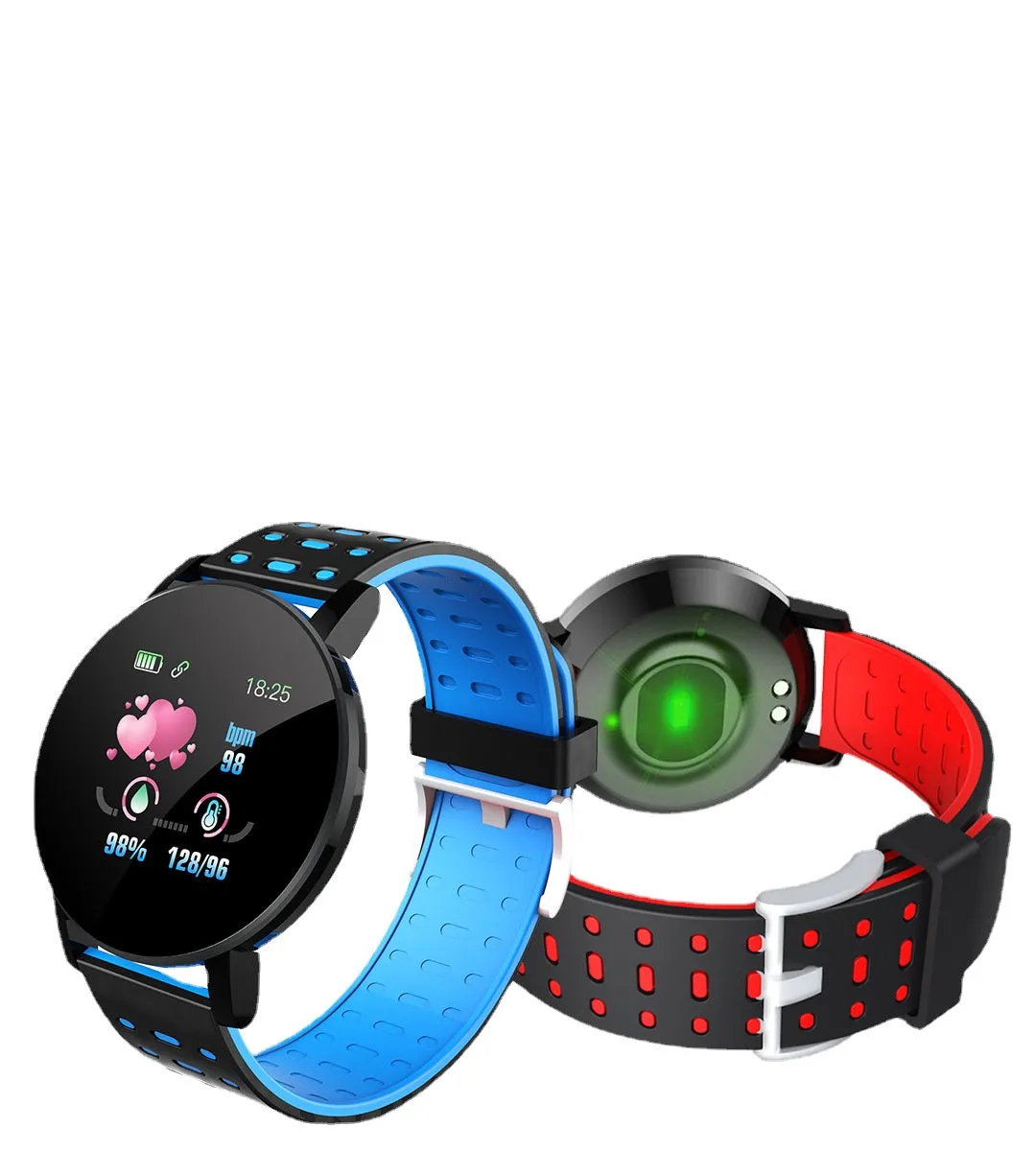 Two-Color Strap Sports Heart Rate Blood Pressure Sleep Monitoring Electronic Bracelet Men and Women Sports