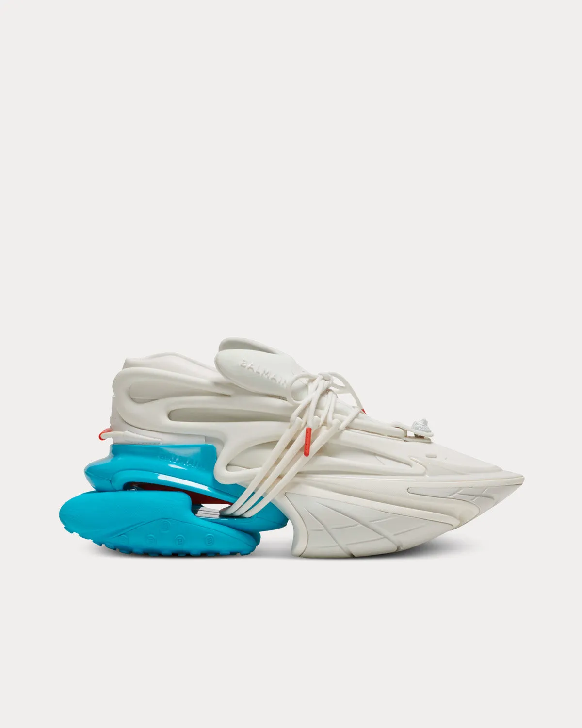 Unicorn Neoprene & Leather Blue / White Low Top Sneakers