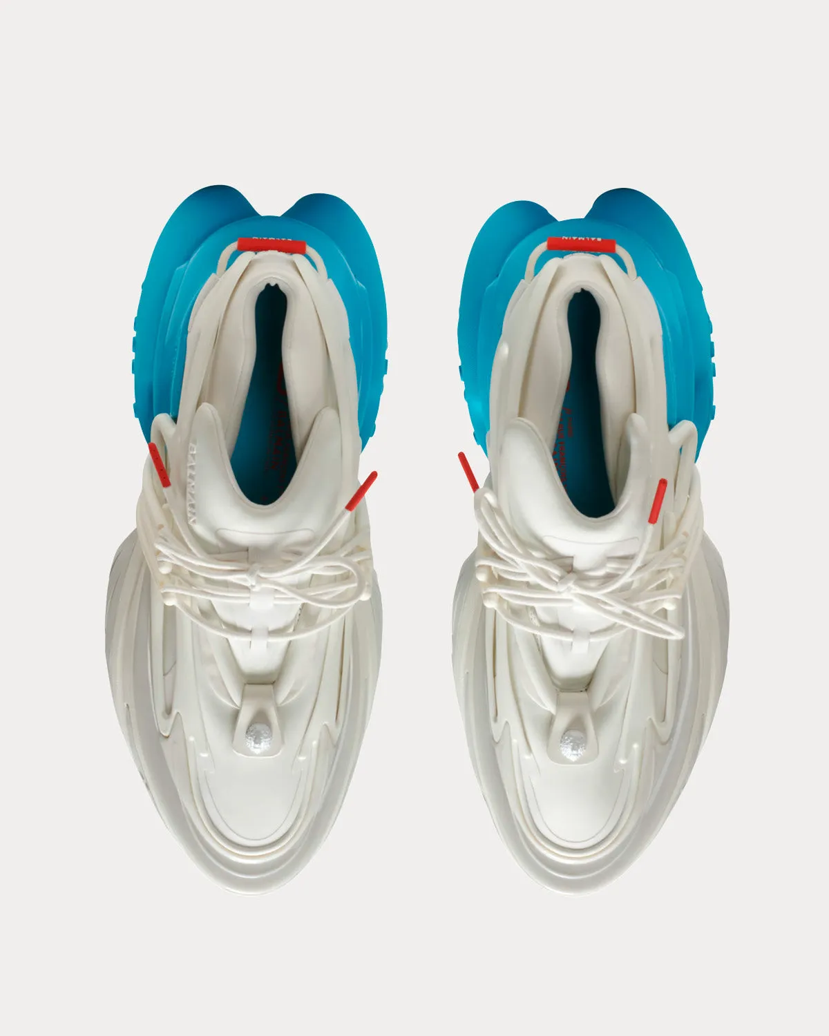 Unicorn Neoprene & Leather Blue / White Low Top Sneakers