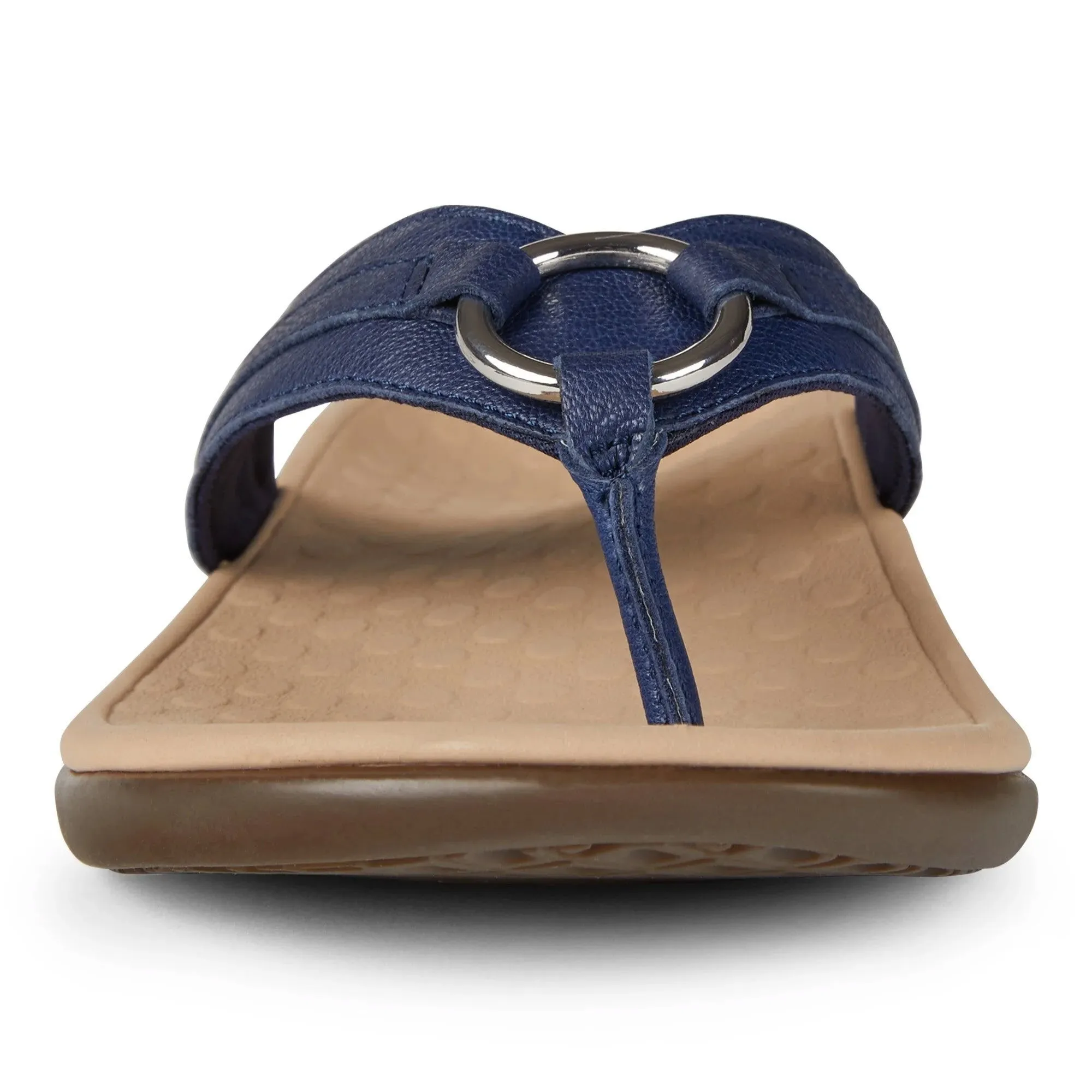 Vionic Women's Tide Aloe Toe Post Leather Sandal with Concealed Orthotic Arch Support