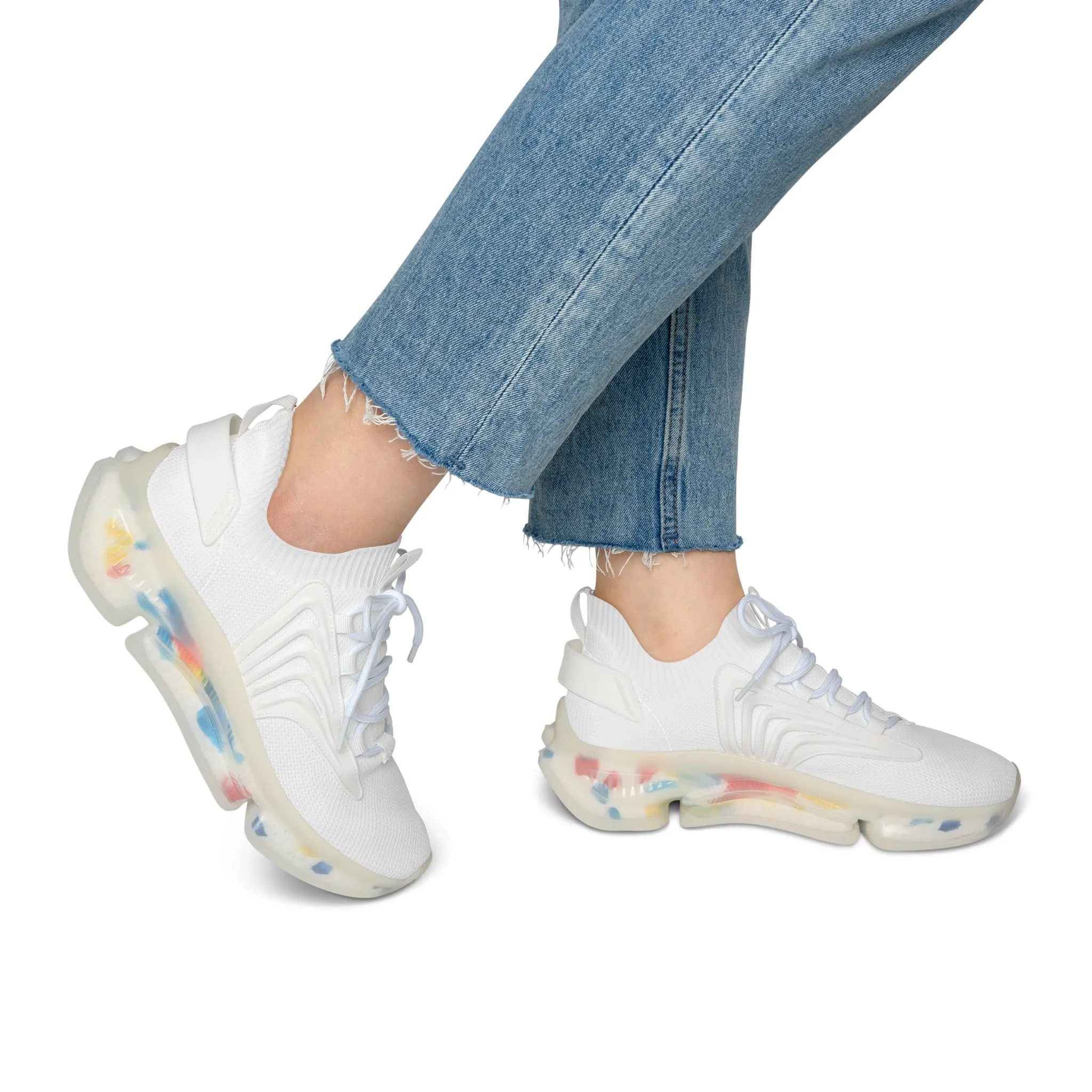 White Women's Mesh Sneakers