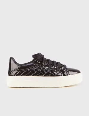 Women Black Low Top Sneakers