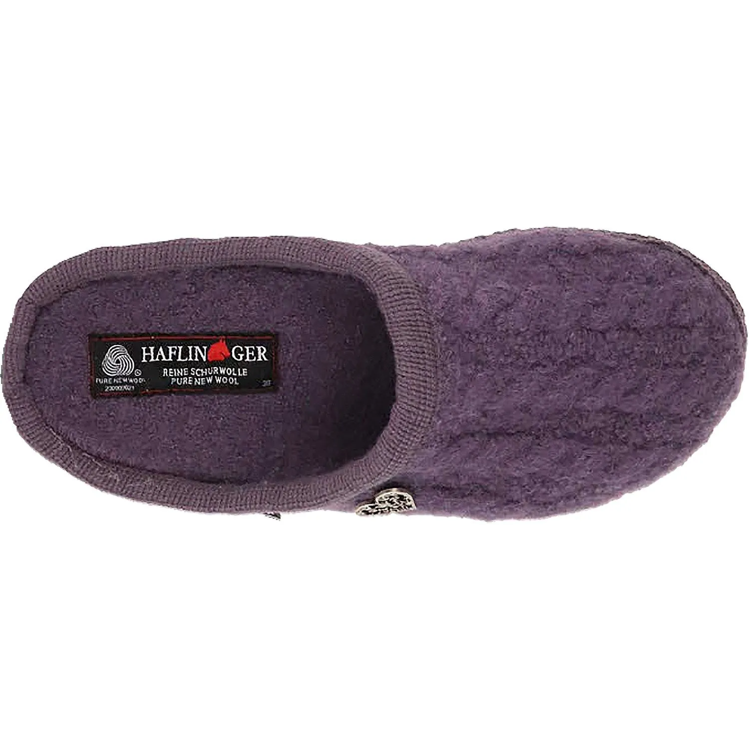 Women's Haflinger Herzerl Mauve Wool