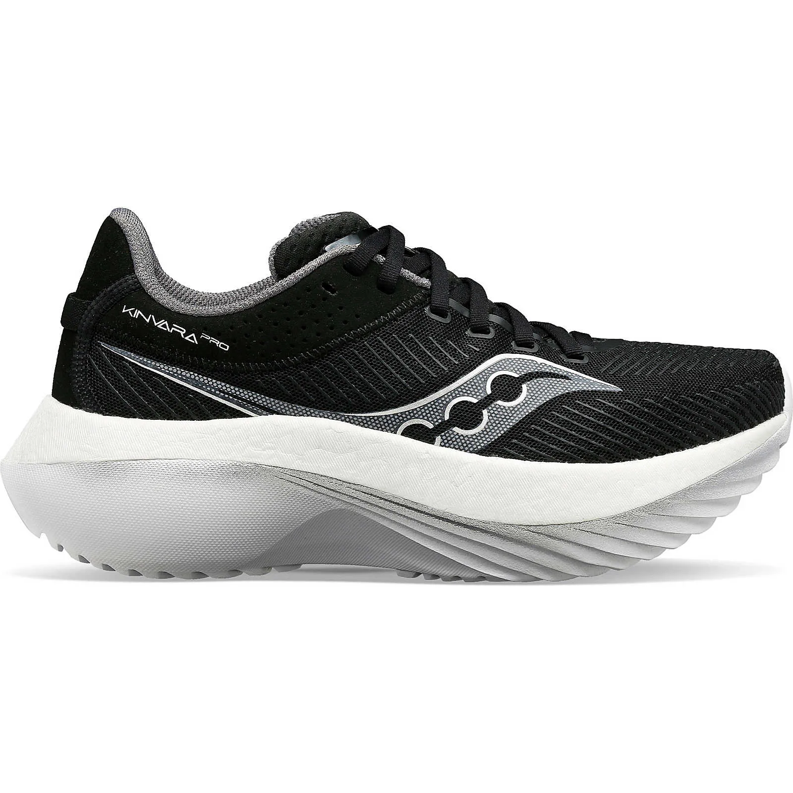 WOMEN'S KINVARA PRO - B - 10 BLACK/WHITE - size 6.5