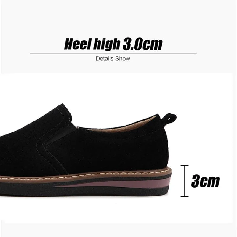 Women's shoes suede leather casual shoes