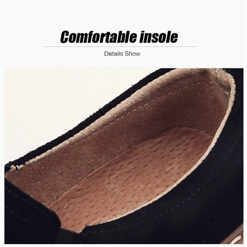 Women's shoes suede leather casual shoes