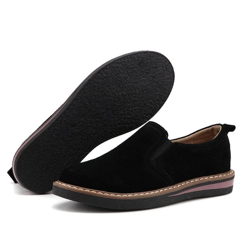 Women's shoes suede leather casual shoes