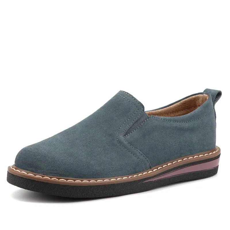 Women's shoes suede leather casual shoes