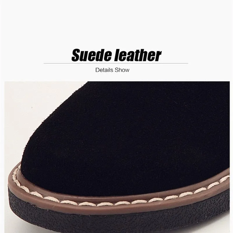Women's shoes suede leather casual shoes