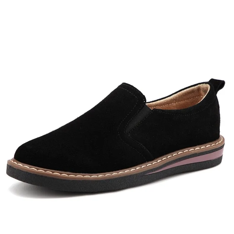 Women's shoes suede leather casual shoes