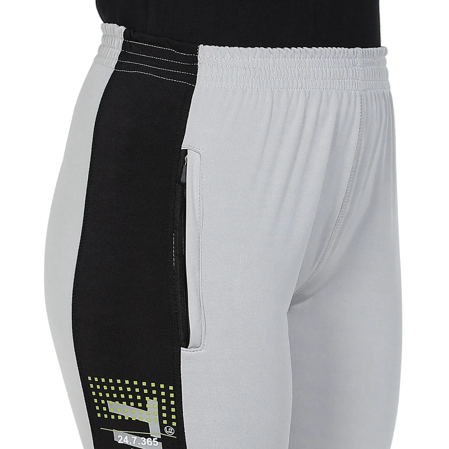 Women's Stretchable Lycra Joggers Track Pants with 2 Zippered Pockets for Gym, Yoga, Workout and Casual Wear