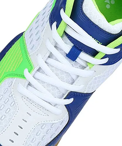Yonex All New Badminton Non-Marking Shoes, White/Royal Blue/Green - 10 UK