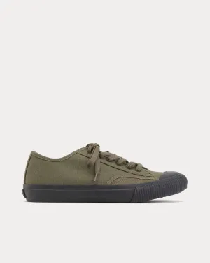Y's No.9 Flat Canvas Khaki Low Top Sneakers