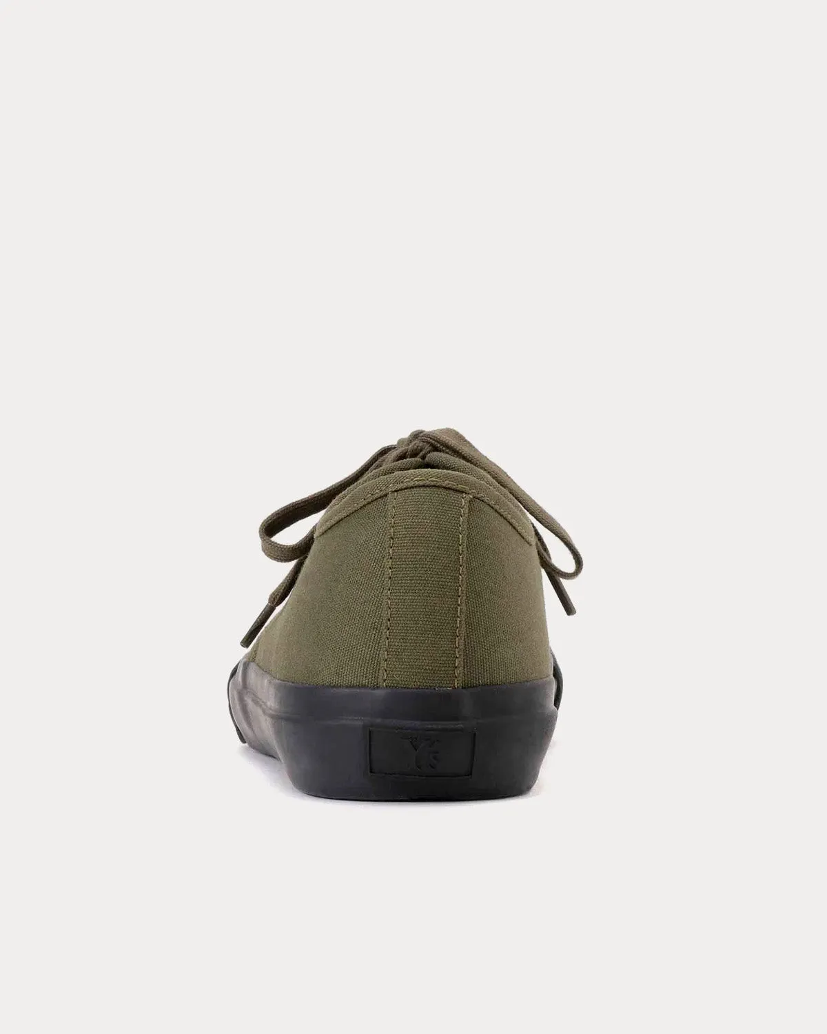 Y's No.9 Flat Canvas Khaki Low Top Sneakers